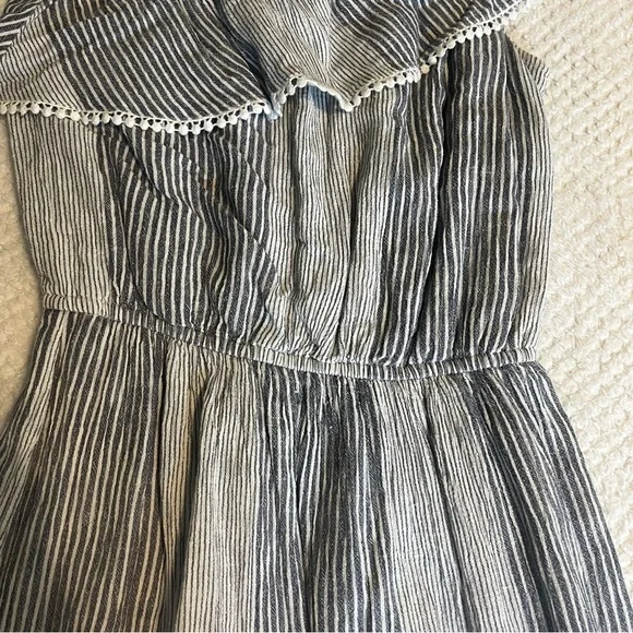 American Eagle Outfitters Womens Striped One Shoulder Mini Dress Medium - Picture 4 of 8